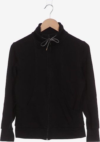 EDC BY ESPRIT Sweatshirt & Zip-Up Hoodie in XS in Black: front