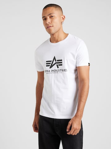 Maglietta di ALPHA INDUSTRIES in bianco: frontale
