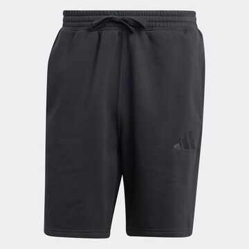 ADIDAS SPORTSWEAR Regular Workout Pants in Black: front