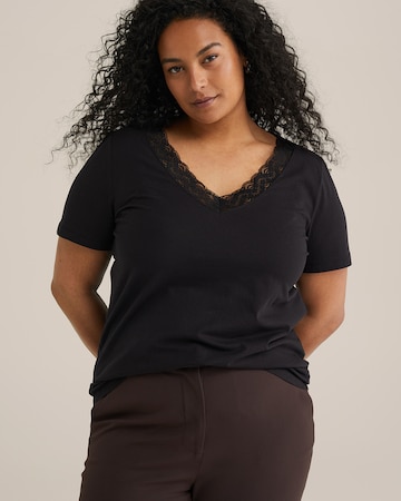 WE Fashion T-shirt i svart: framsida