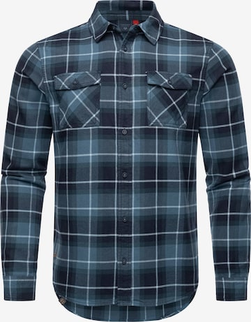 Ragwear Regular fit Button Up Shirt 'Checki' in Blue: front