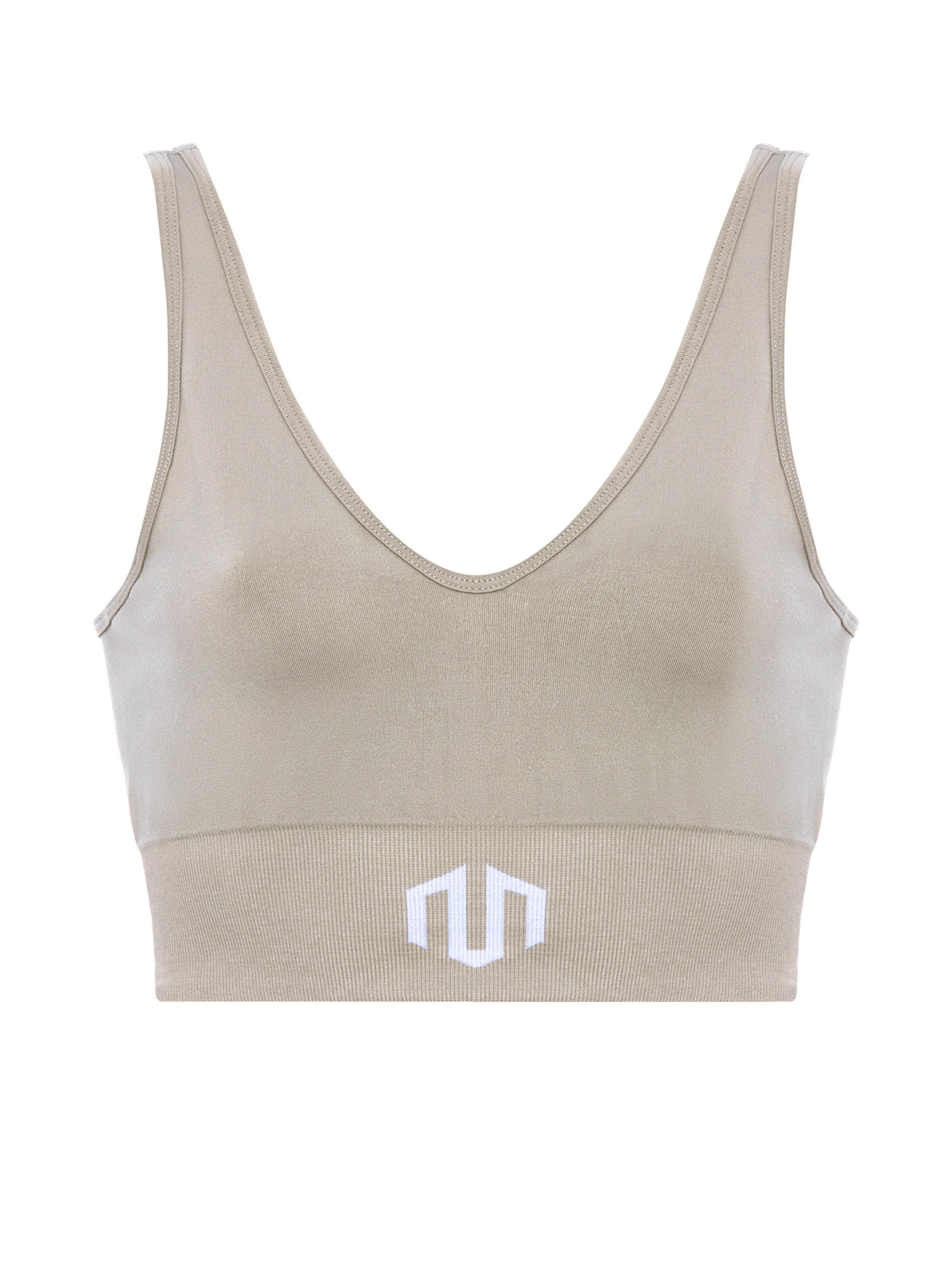 Soutien-gorge de sport 'Naikan' MOROTAI en beige : devant