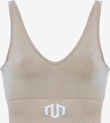 Bustier Soutien-gorge de sport 'Naikan' MOROTAI en beige : devant
