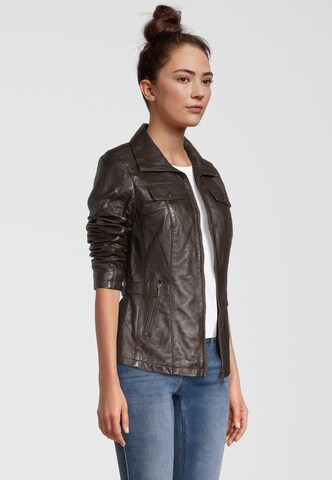 H.I.S Lederjacke in Braun