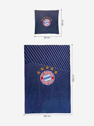 FC BAYERN MÜNCHEN Bettwäsche 'FC Bayern München' in Blau