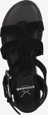 SANSIBAR Strap Sandals in Black