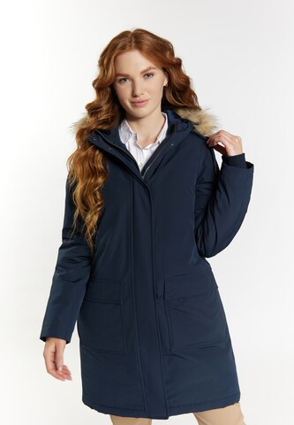 DreiMaster Klassik Winterparka in Blauw: voorkant