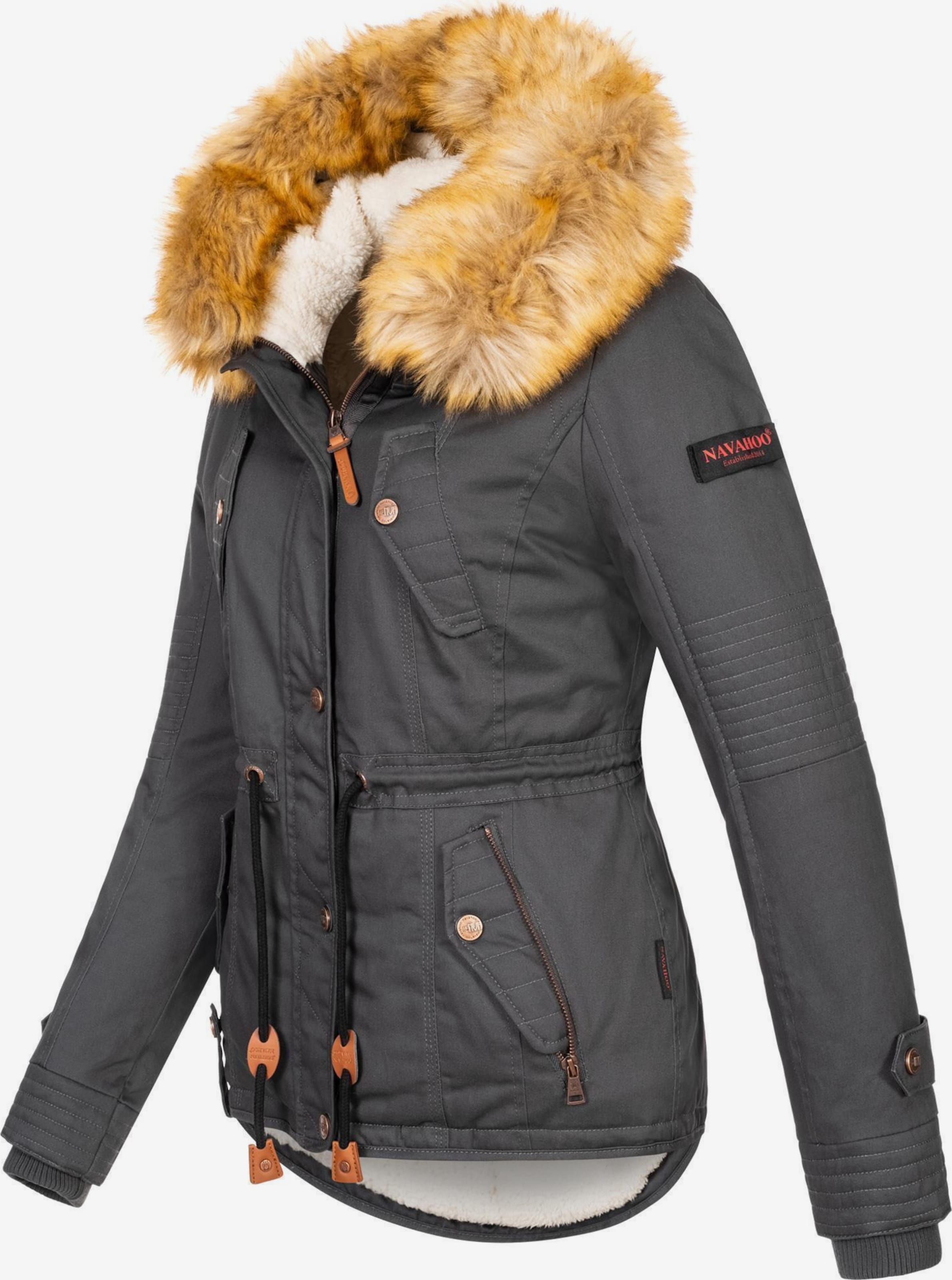 Winterjacke Jacke Mit Pelz Kapuze Parka Navahoo Winterjacke Pearl