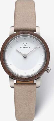 Kerbholz Analog Watch in Beige: front