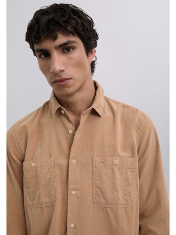 Scalpers Средняя посадка Рубашка 'Saint Corduroy' в Бежевый