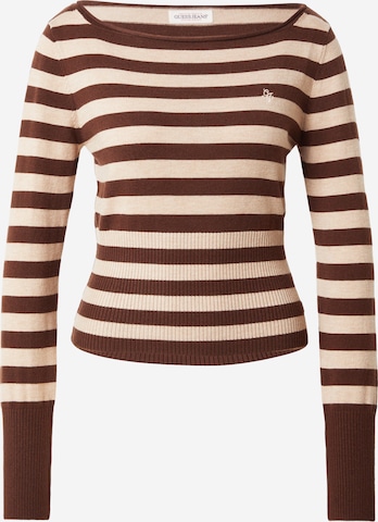 GUESS JEANS Pullover in Braun: Vorderseite