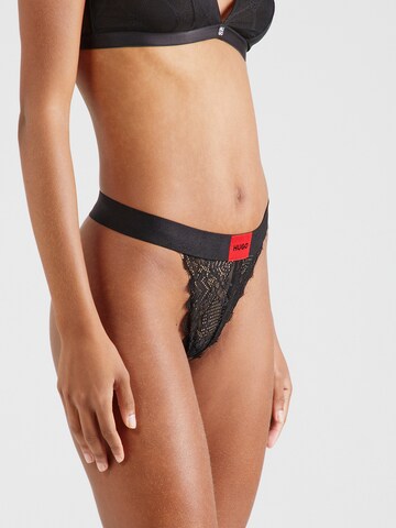 HUGO Thong in Black: front
