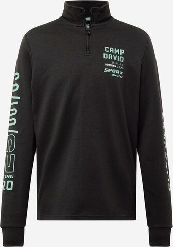 Sweat-shirt CAMP DAVID en noir : devant