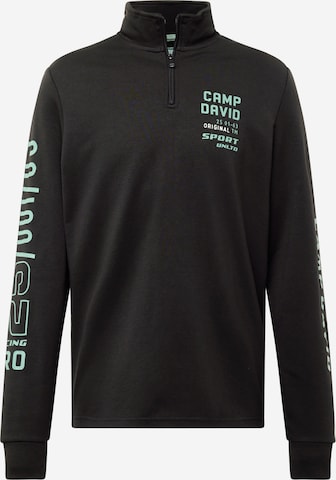 CAMP DAVID Sweatshirt i svart: forside