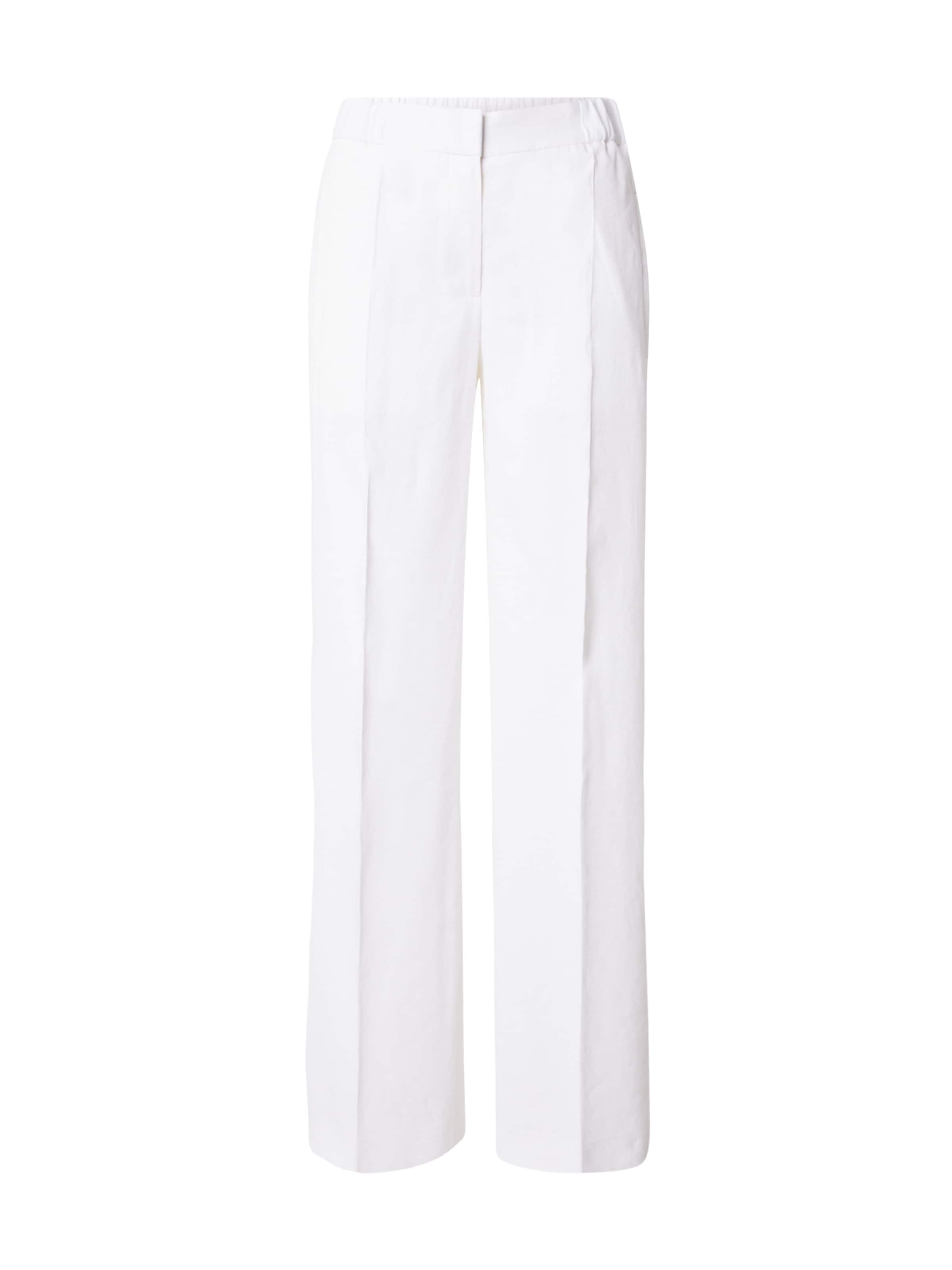 BOSS Wide leg Pantalon 'Toyal2' in Wit: voorkant