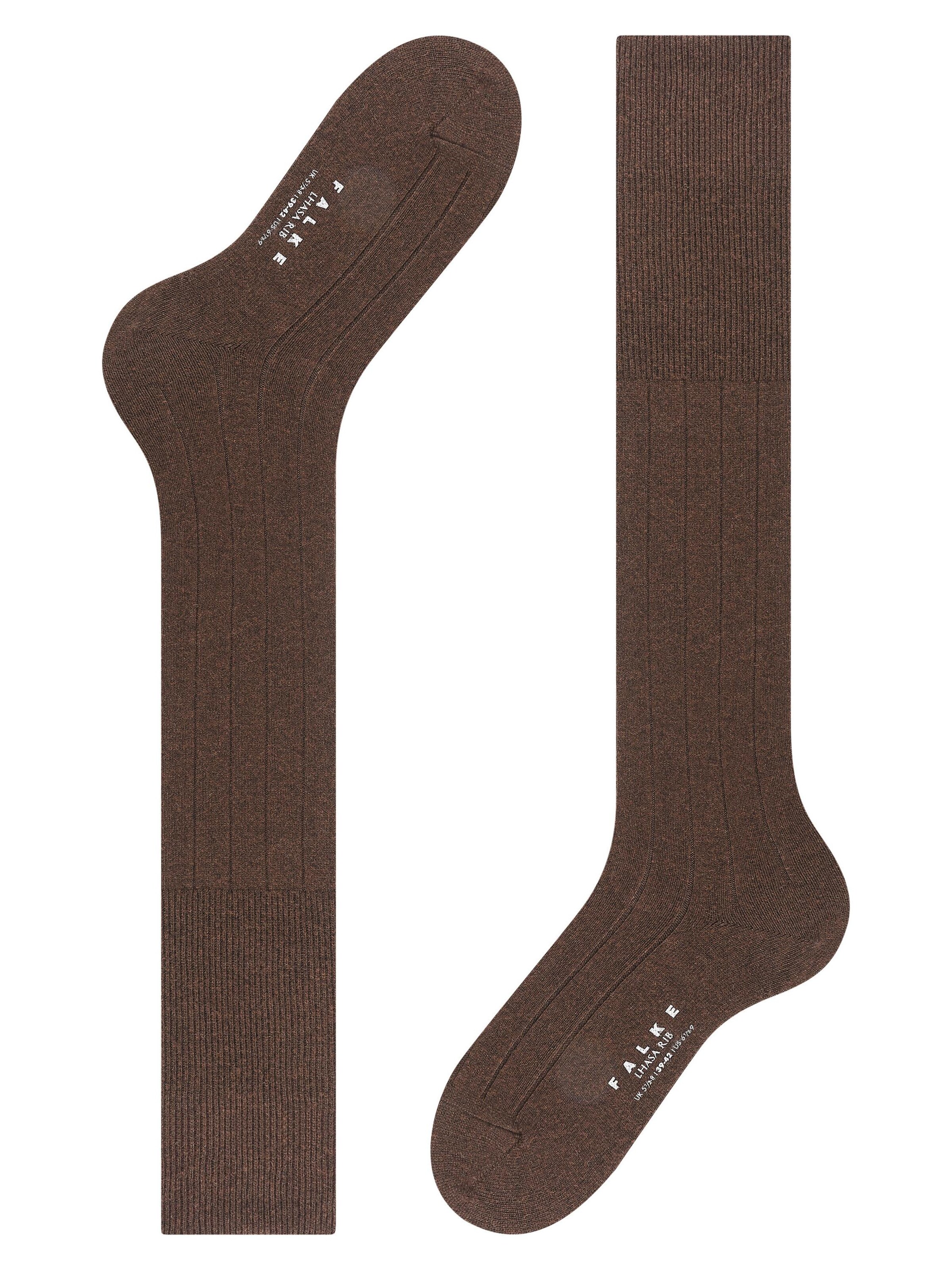 FALKE Knee High Socks 'Lhasa Rib' in Brown