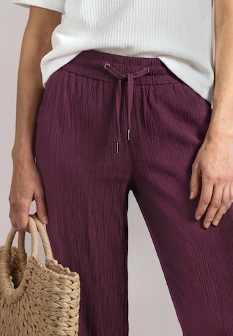 STREET ONE - Pierna ancha Pantalón 'Emee' en rojo