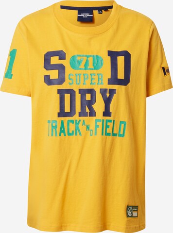 Tricou 'Collegiate Athletic Union' de la Superdry pe galben: față