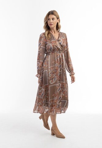 Usha Dress 'Nowles' in Brown