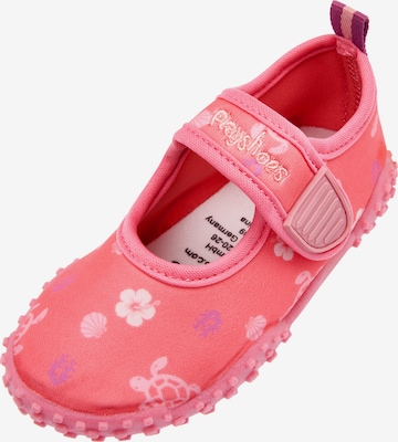 PLAYSHOES Strand-/badsko 'Hawaii' i rosa: framsida