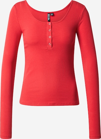 sarkans PIECES T-Krekls 'PCKITTE': no priekšpuses