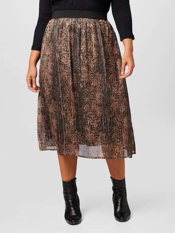 Vero Moda Curve Skirt 'Nala' in Brown: front