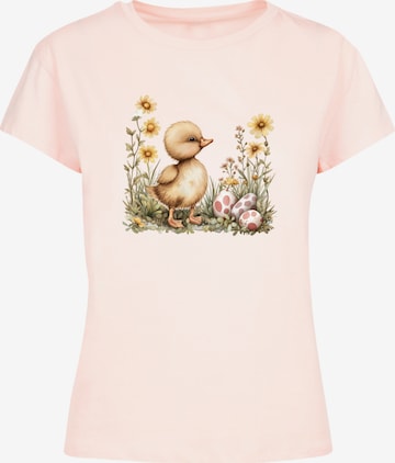 F4NT4STIC T-Shirt 'Niedliche Enten Ostereier' in Pink: Vorderseite