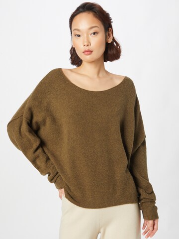 Pull-over 'DAMSVILLE' AMERICAN VINTAGE en vert : devant