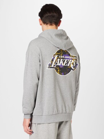NEW ERA Sportovní mikina 'Los Angeles Lakers' – šedá