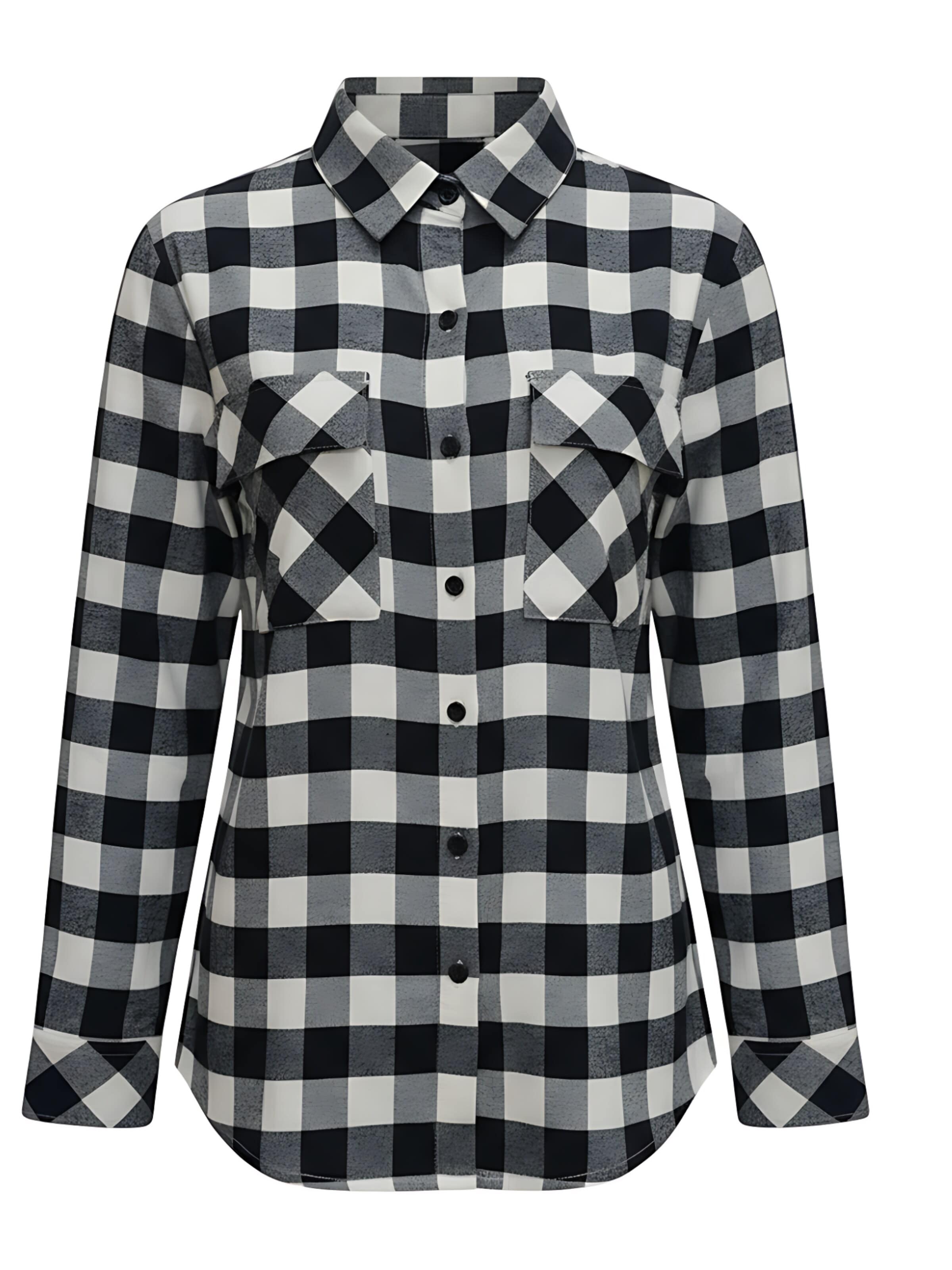 Radwa Μπλούζα 'Radwa Women’s Plaid Flannel' σε γκρι: μπροστά