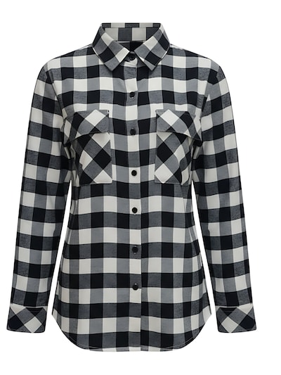 Radwa Blusa 'Radwa Women’s Plaid Flannel' em S em cinzento escuro, Vista do artigo
