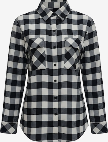 Radwa Blouse 'Radwa Women’s Plaid Flannel' in Grijs: voorkant