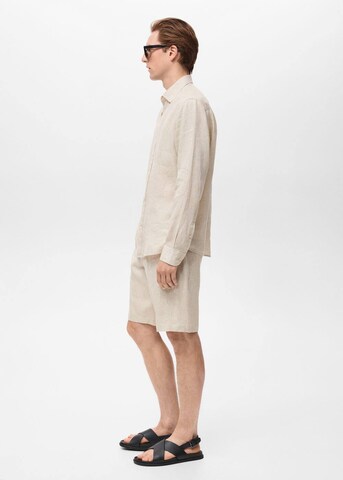 MANGO MAN Slimfit Shorts 'Carp' in Beige