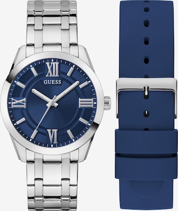 GUESS Analoginen kello 'Elliot' värissä hopea: etupuoli