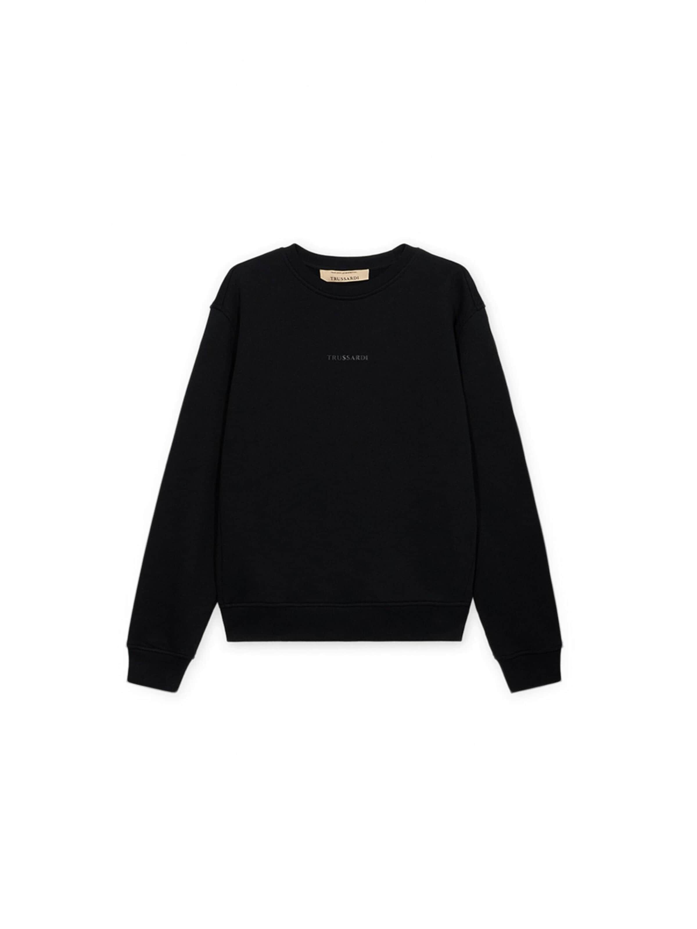 Sweat-shirt Trussardi en noir : devant