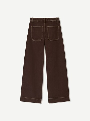 Bershka Wide leg Jeans i brun