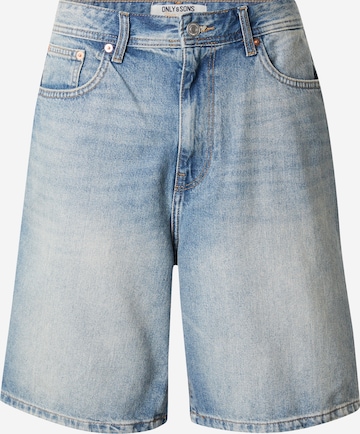 Only & Sonsregular Traperice 'ONSFADE' - plava boja: prednji dio