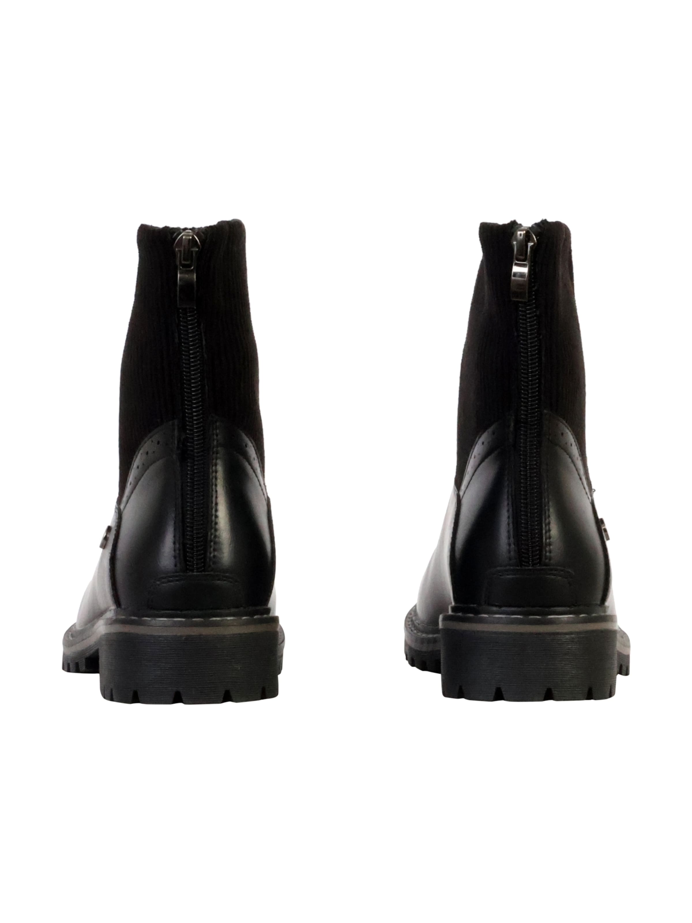 Bottines 'Stiefeletten mit Reißverschluss' The Divine Factory en noir