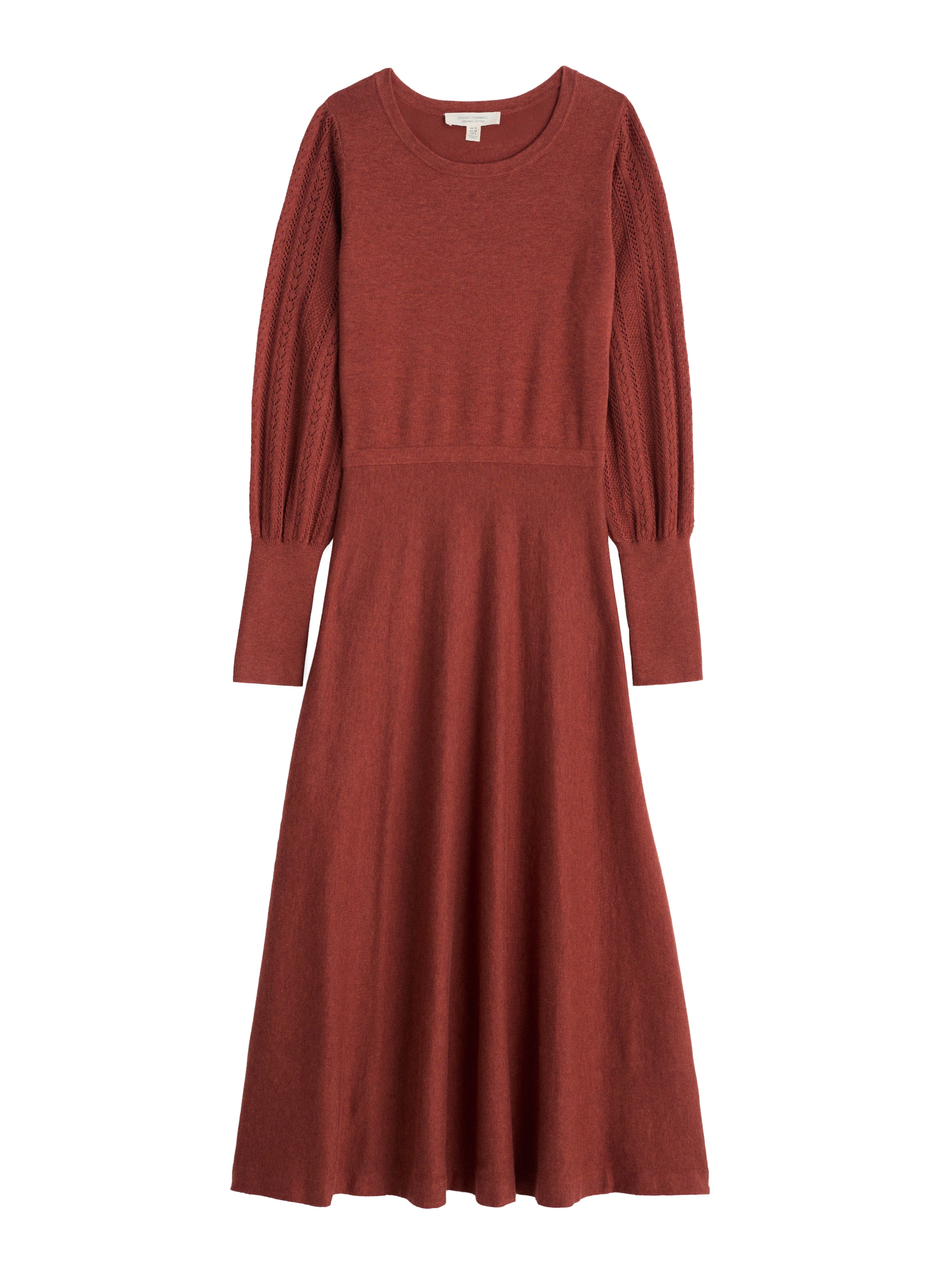 Seasalt Cornwall Úpletové šaty – červená: přední strana