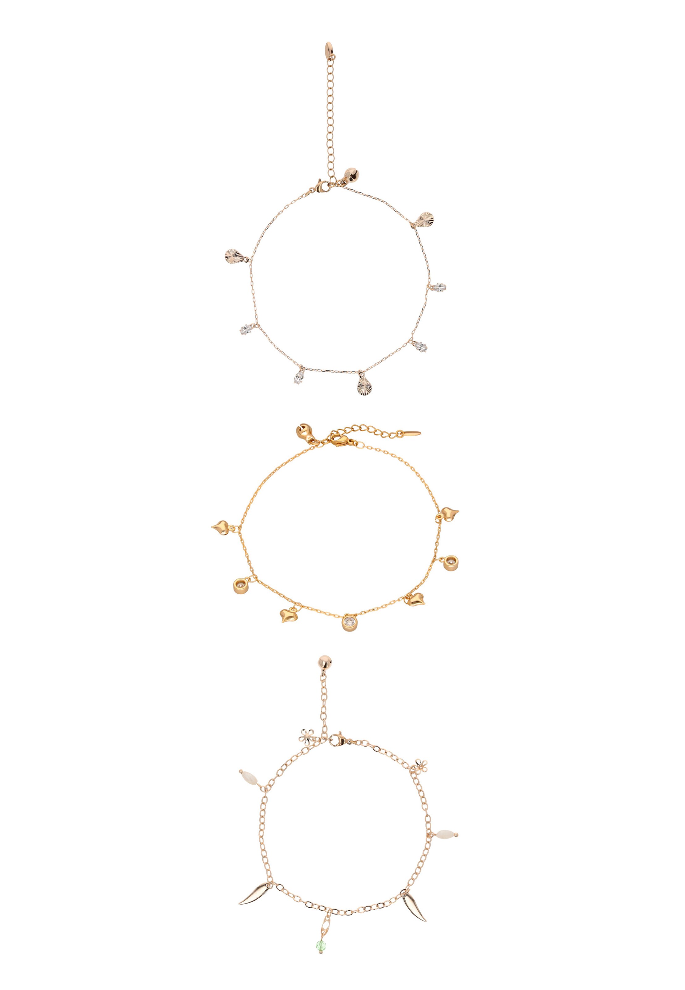 faina Pulseira em One Size em ouro / verde, Vista do artigo