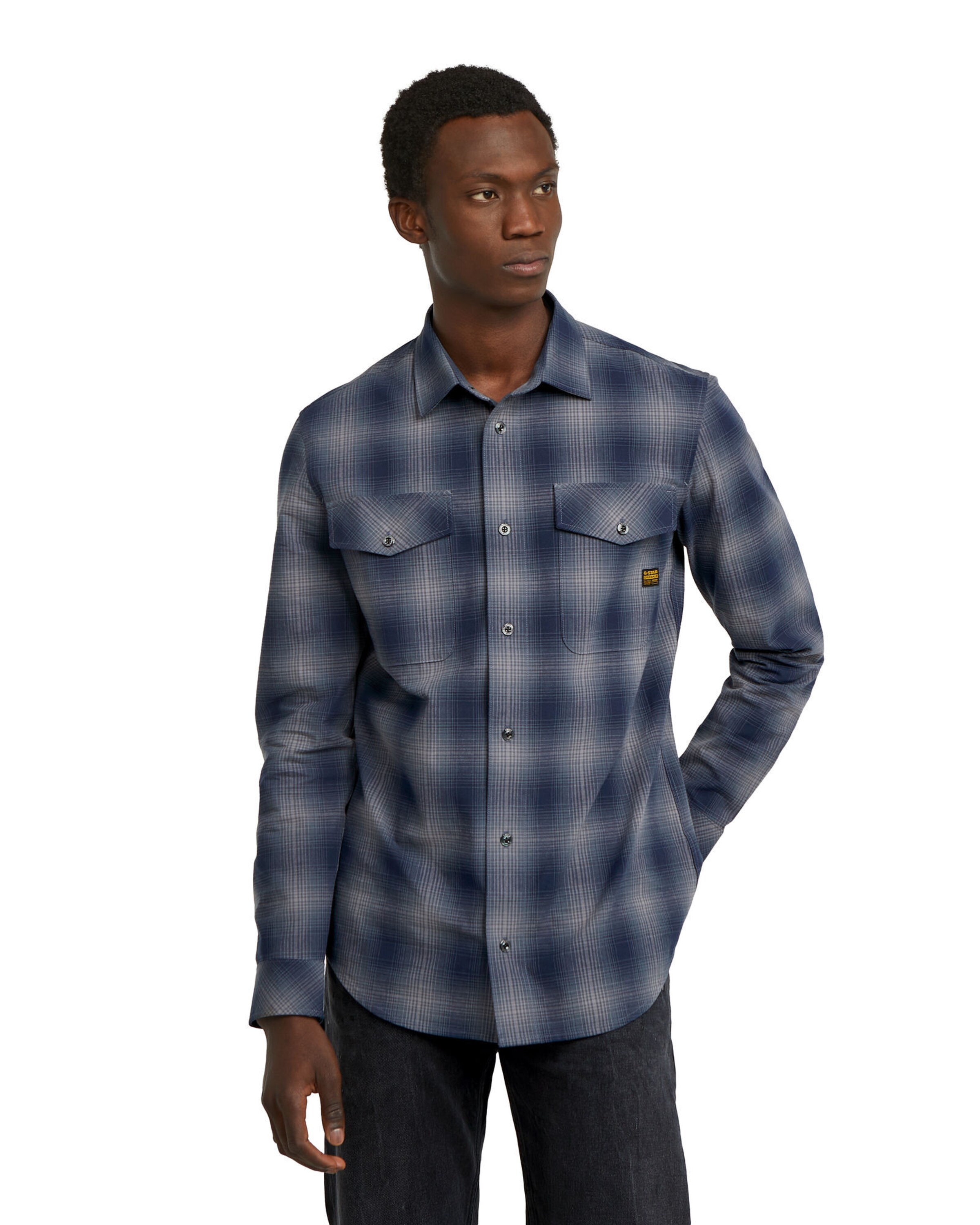 G-STAR Slim fit Overhemd 'Marine' in Blauw