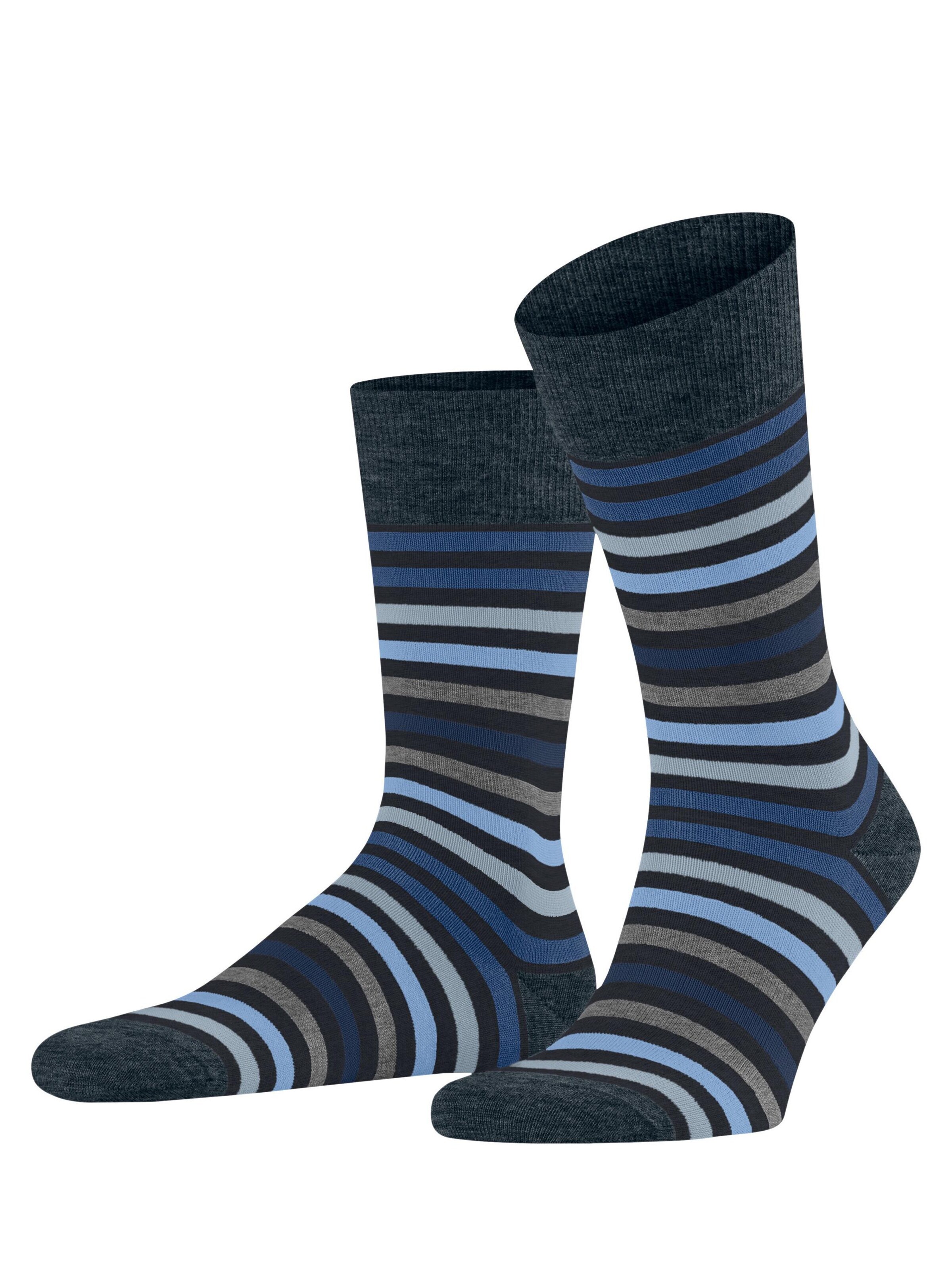 FALKE Socken 'Tinted Stripe'‌‌‌‌‌‌‌ in Blau: Vorderseite