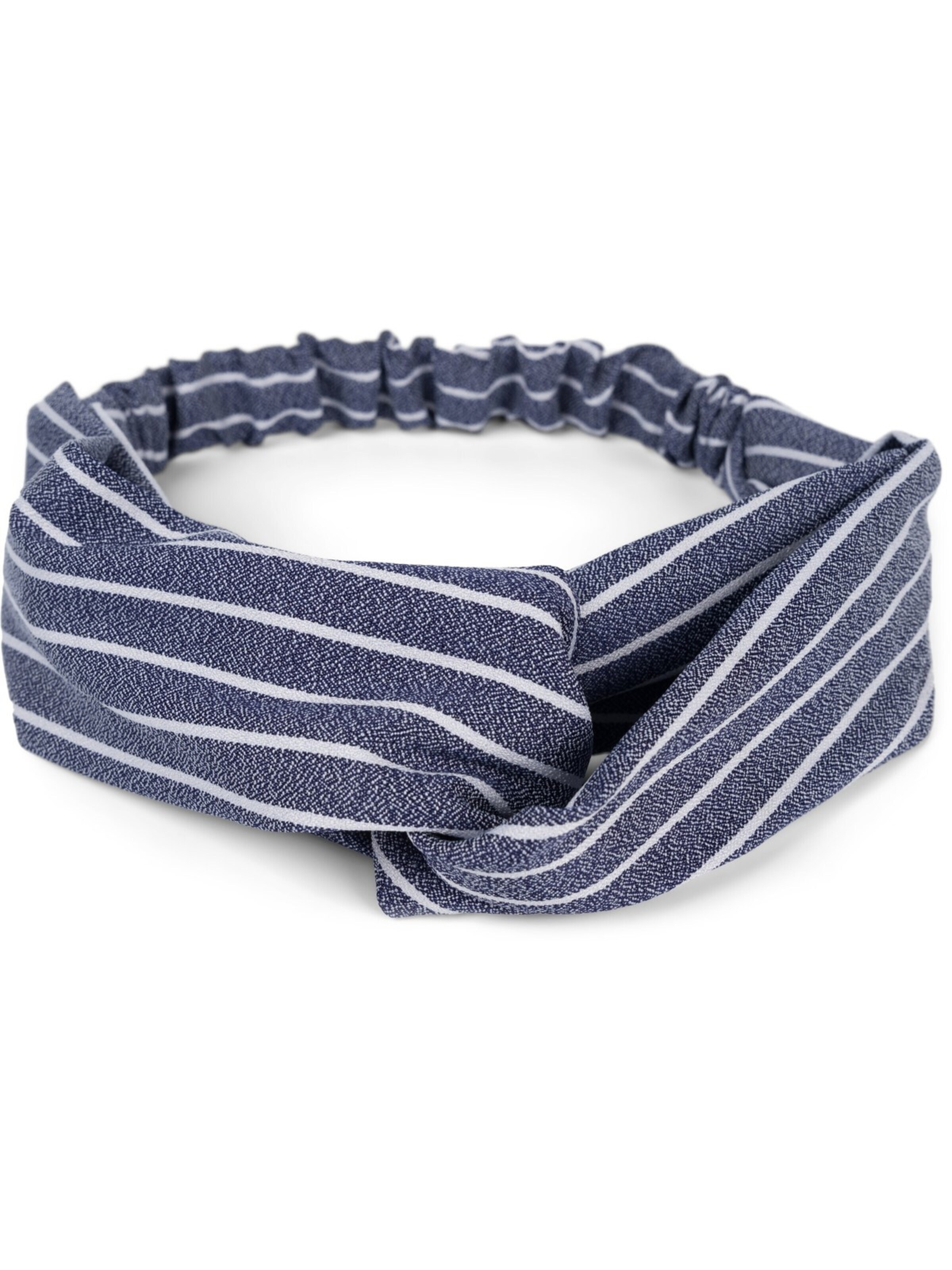 styleBREAKER Haarschmuck 'Haarband mit Streifen Muster und Twist Knoten'‌‌‌‌‌‌‌‌ in Blau: Vorderseite