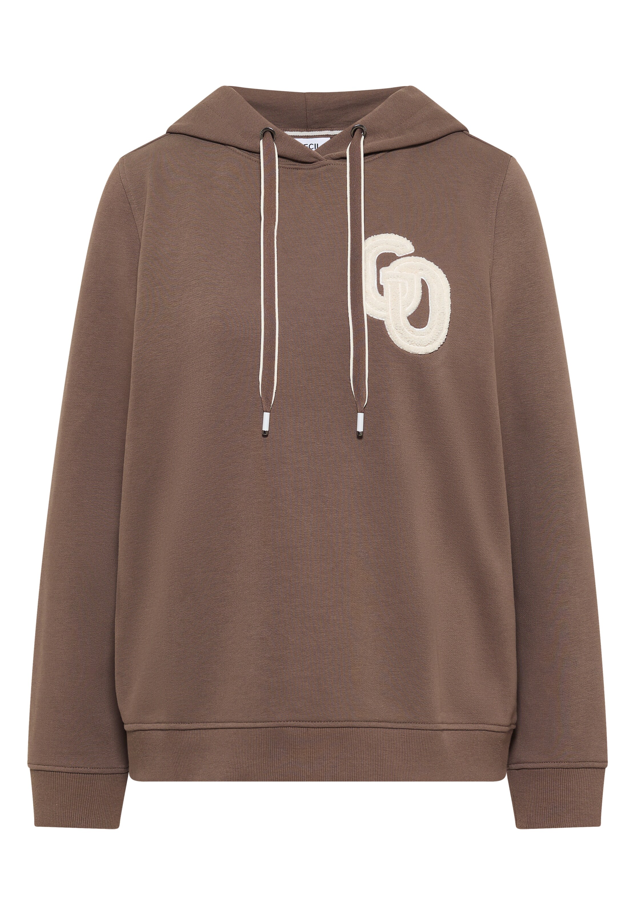 CECIL Sweatshirt in Brown: front
