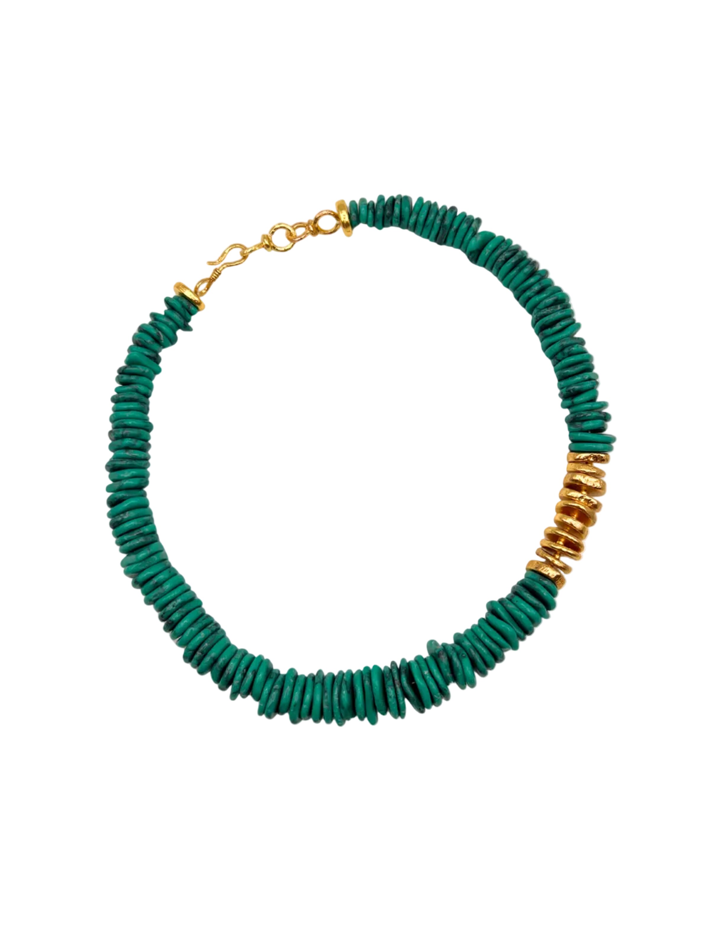 Les Reines - Cadena 'Azur - Beaded Necklace (Arizona Turquoise)' en azul: frente