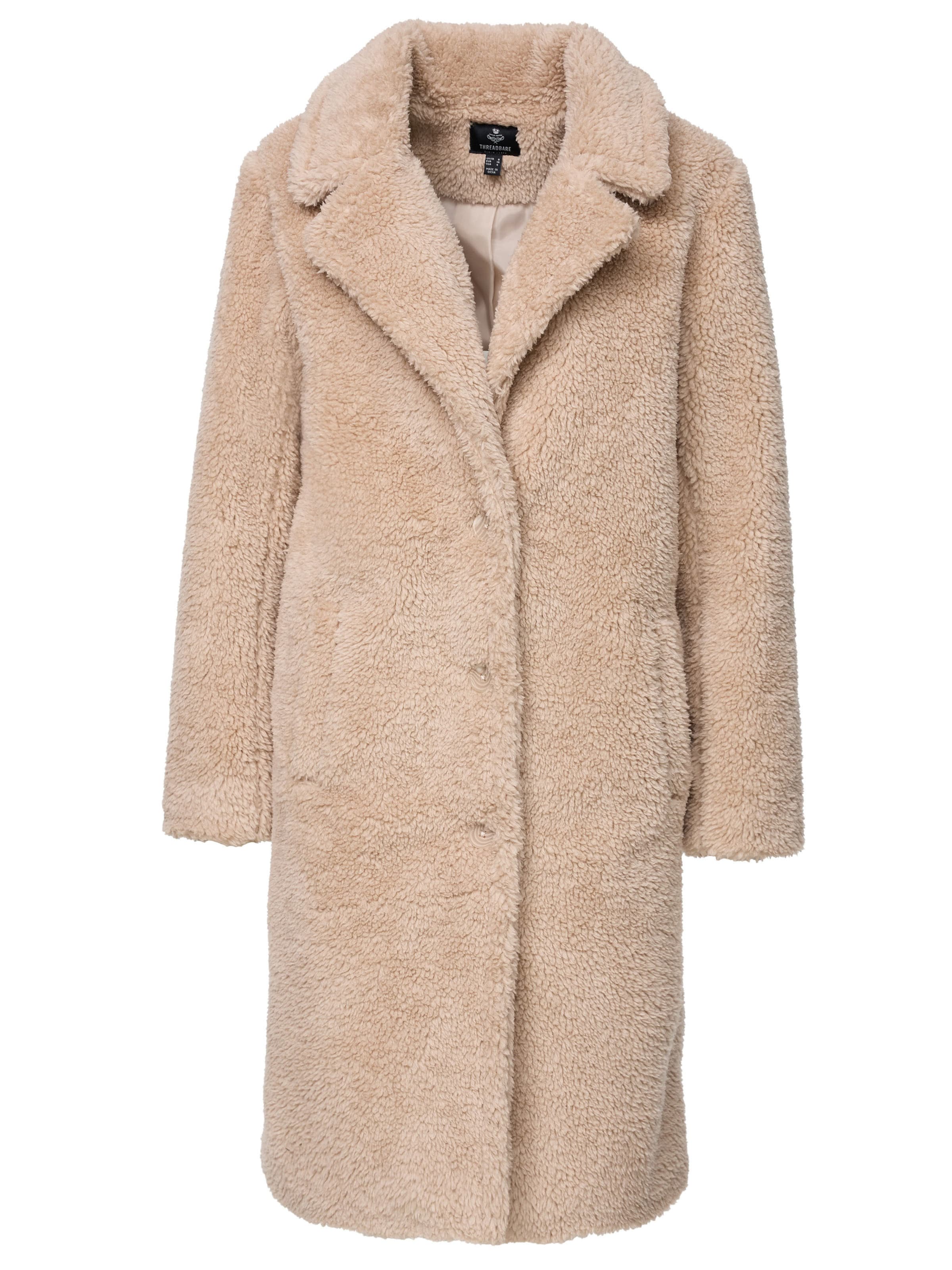 Threadbare Tussenmantel 'Bear' in Beige: voorkant