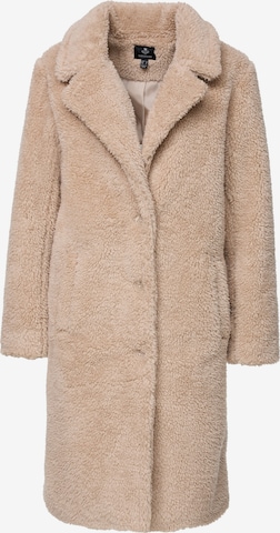 Threadbare Between-Seasons Coat 'Bear' in Beige: front