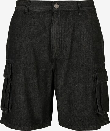 Jeans cargo Urban Classics en noir : devant