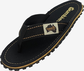 Gumbies Zehentrenner 'Gumbies Original' in Schwarz: Vorderseite
