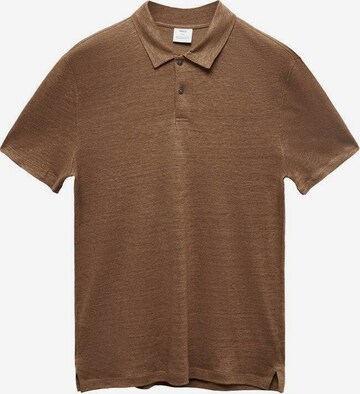 MANGO MAN Shirt 'Amberes' in Brown: front